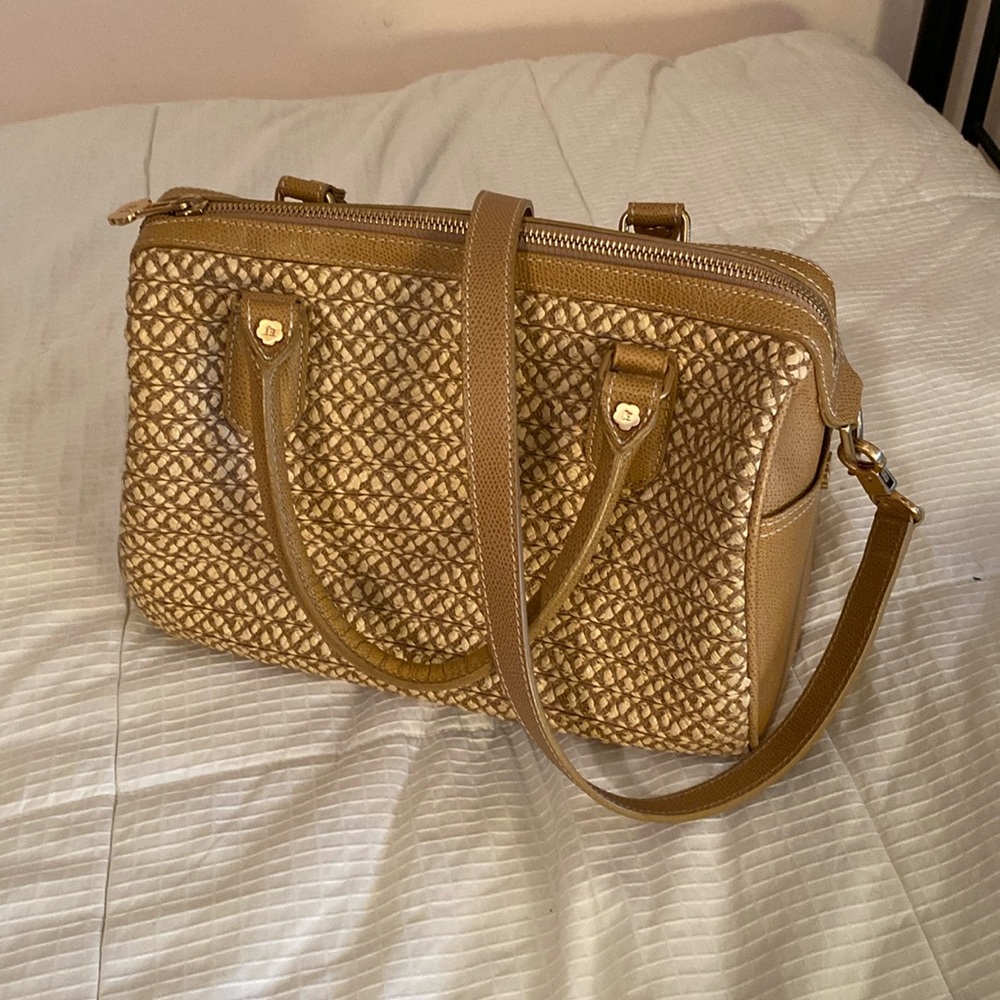 ERIC JAVITS leather and straw summer bag - Picture 7 of 7